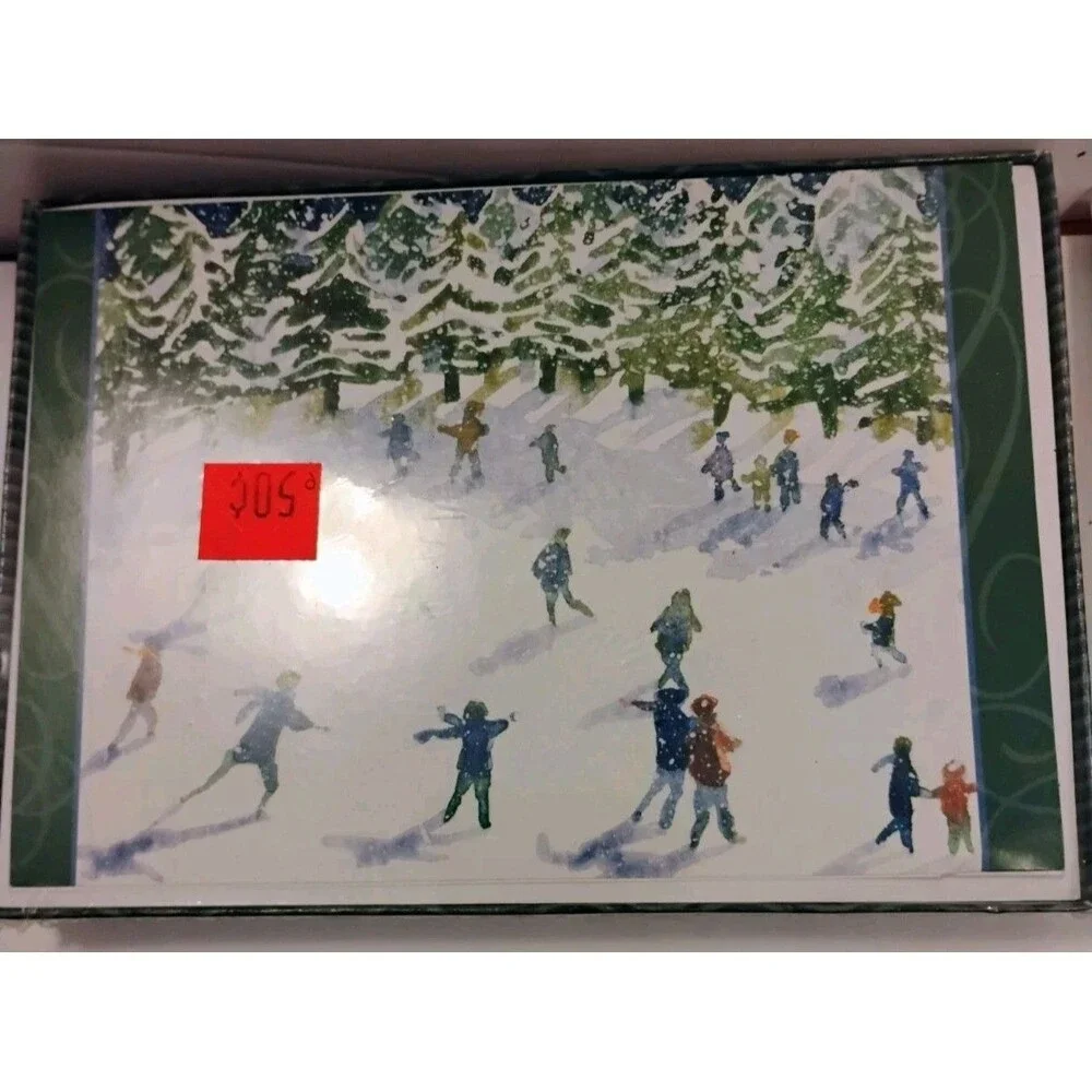 Vtg Christmas Greeting Cards Lot Mixed Unused Sealed Packs Santa Poinsettia Tree